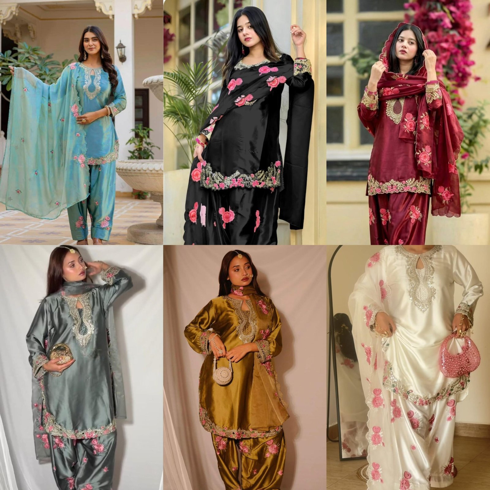 stitched Launching New Đěsigner Party Wear Look top with farshi salwar (AK-3081) - Image 7