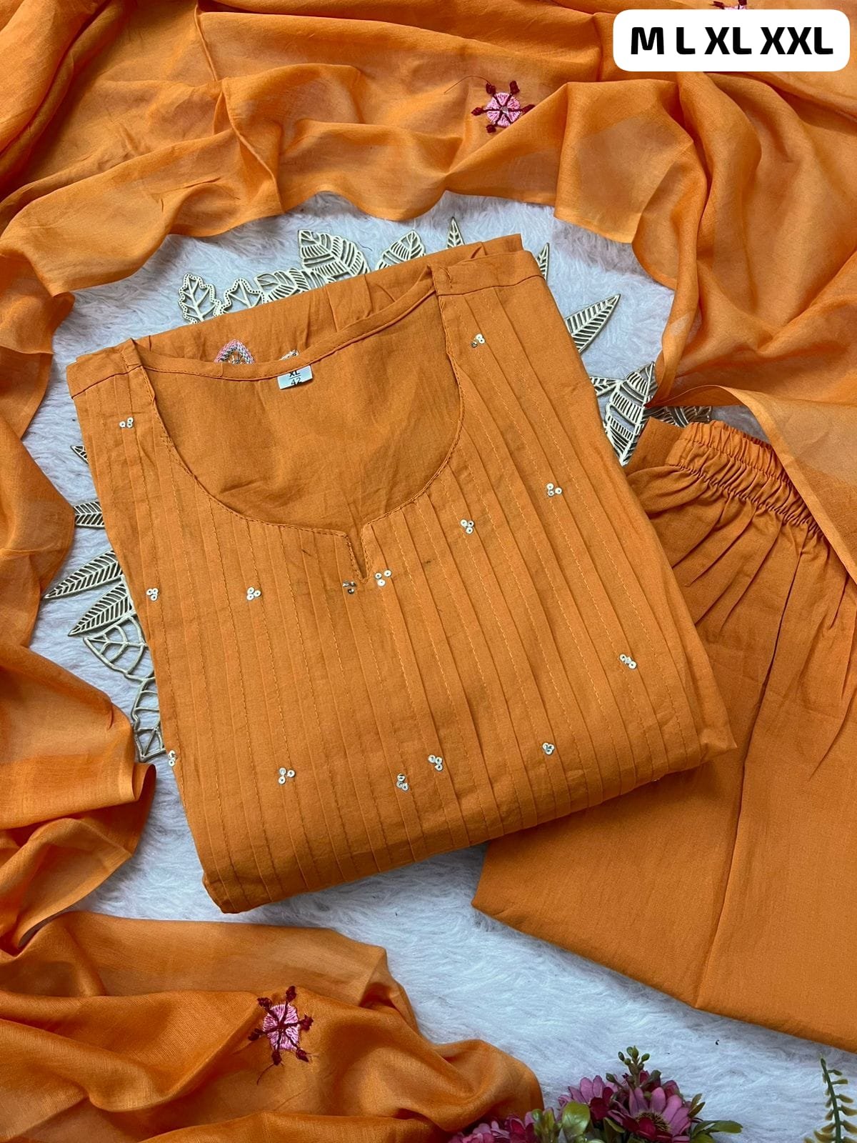 stitched Upgrade your ethnic wardrobe with this elegant cotton suit set crafted to perfection - Image 6