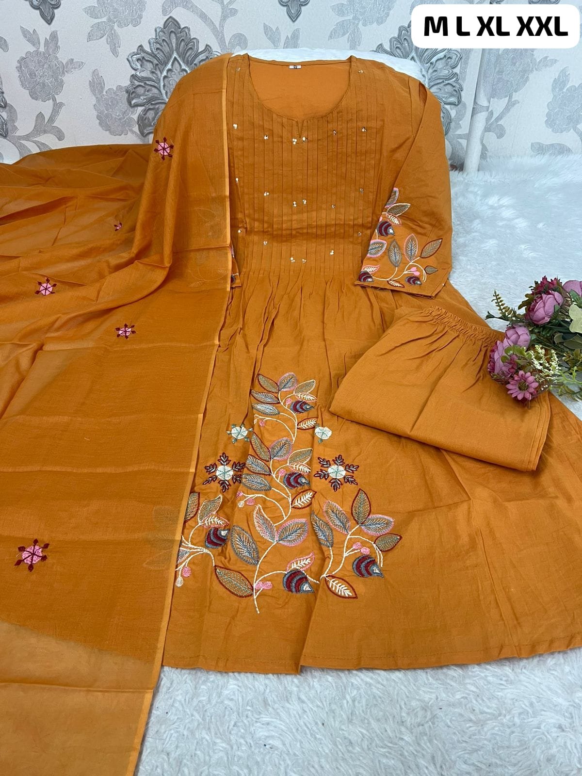 stitched Upgrade your ethnic wardrobe with this elegant cotton suit set crafted to perfection - Image 5