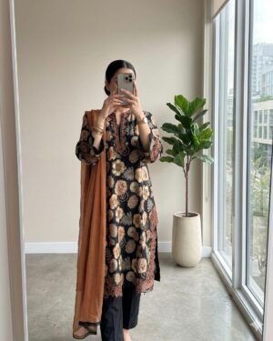 Alternative view of stitched  NEW LAUNCH  AFFORDABLE VARIANT EXQUISITE PAKISTANI SADABAHAR INSPIRED  3 PC WEAR