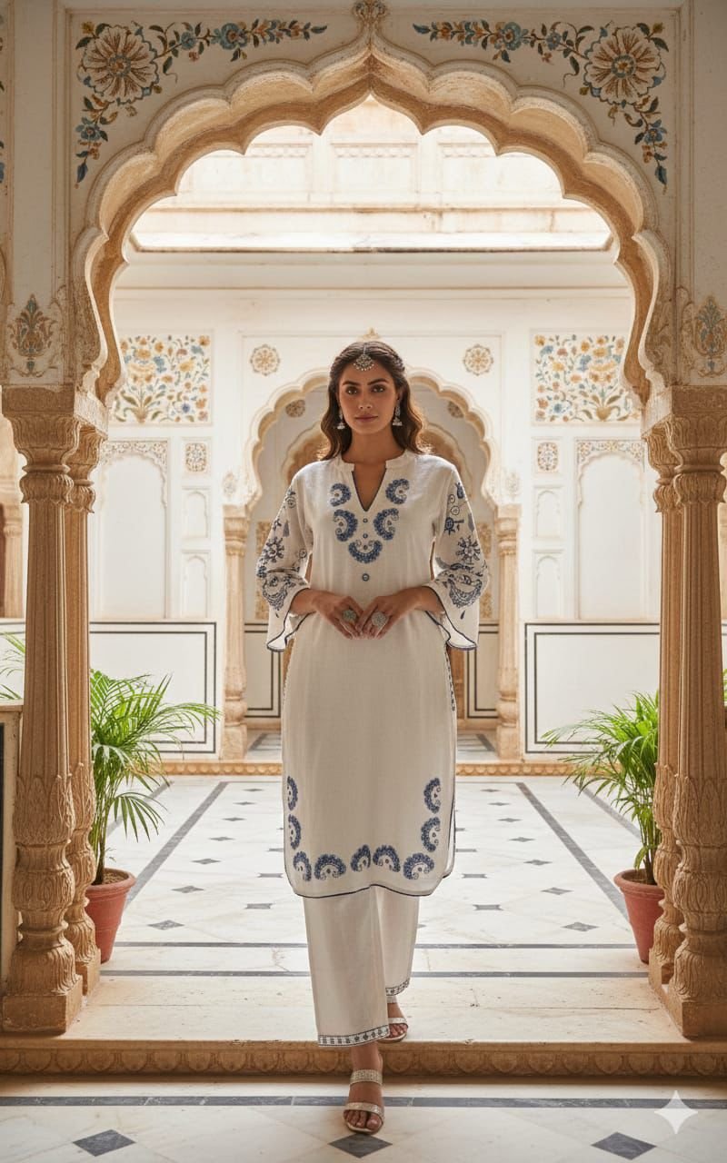 stitched Detailed embroidery adds a touch of sophistication, while side pockets make it super practical