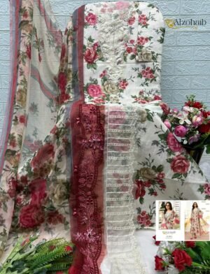 Alternative view of unstitched ALZOHAIB  D.No. - AZ-1329 A -1329 B