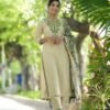 stitched Our beautiful silk dupatta with all over kurta embroidered nd beautiful sleves embroidery workwork cotton kurta paired with standard same   bottom fabric  paired with beautiful art silk dupatta..