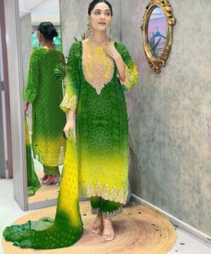 stitched (DC-115) New collour lonce Dharmanandan collection is Launching New Festival kurti pair