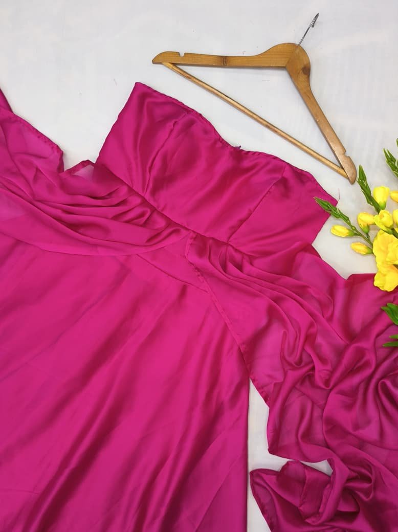 stitched One More Super Hit Party Wear Gown With Different Style Design Launch - Image 2