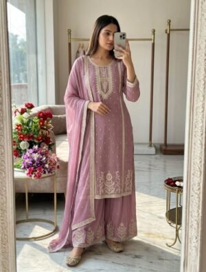 stitched Series New Designer Party Plazza,Suit & Dupatta Set FULLY STITCHED WW-G-6011