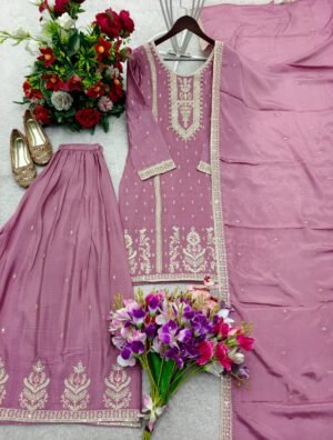 Alternative view of stitched Series New Designer Party Plazza,Suit & Dupatta Set FULLY STITCHED WW-G-6011