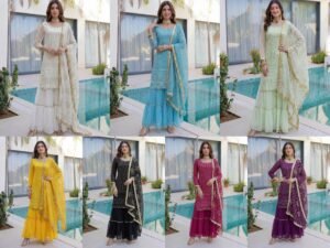 Alternative view of stitched pakistani dress Collection Elegance stitched in every detail  Where rich embroidery meets timeless ethnic charm  Perfect for festive nights & wedding vibes   DVD ON 5065