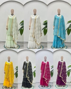 stitched pakistani dress Collection Elegance stitched in every detail  Where rich embroidery meets timeless ethnic charm  Perfect for festive nights & wedding vibes   DVD ON 5065