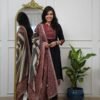 stitched *Launching New Đěsigner Kalamkari Print Daily Or Office Wear Look Pure Cotton Top With Pent & Dupatta Set*