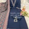 stitched Elegant Pure Cotton Suit Set   Upgrade your ethnic wardrobe with this beautiful and comfortable outfit, perfect for everyday elegance or festive wear.