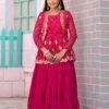 stitched AK Creation is new Launching  Holi special Bandhej Lehenga crop top & jecket