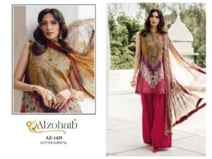 semi stitched we are launching Pakistani Concept  ALZOHAIB D.No. - AZ-1428