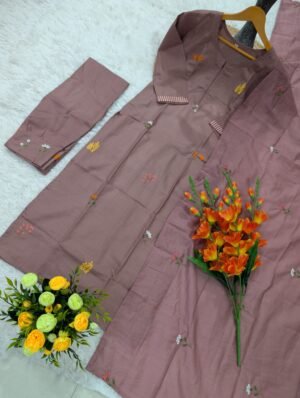 Alternative view of stitched SHIVAM COLLECTION PRESENT.....   WOMEN'S HEAVY SLUB COTTON KURTA SETS  RADHIKA 2