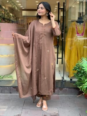 stitched SHIVAM COLLECTION PRESENT.....   WOMEN'S HEAVY SLUB COTTON KURTA SETS  RADHIKA 2