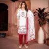 stitched  Beautiful printed Maslin kurta Handwork in neck with full Sequence Work in kurta