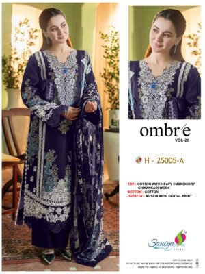 semi stitched BRAND NAME:-SANIYA TRENDZ CATALOUGE NAME: OMBRÉ VOL D NO:- 25005