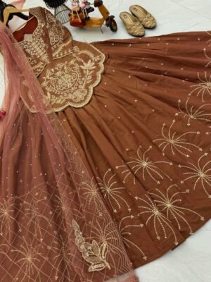 Alternative view of stitched  AK-Series  New Designer Party Top Lehenga & Dupatta Set