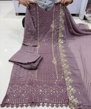 Alternative view of stitched  NEW PAKISTANI Launching Designer Party Wear Look Collectio