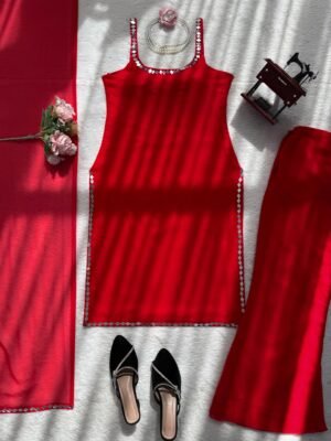 Alternative view of stitched Designer Timeless 90’s Style iconic Set – Elegant Ethnic Wear  Crafted in Classy Tones with Premium Fabric & Detailing  Style Code:- AK1606