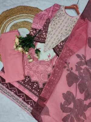 Alternative view of stitched  New Launch Alert: Dive into the charm of Pakistani Prints & Intricate Embroidery.