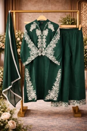 Alternative view of stitched NEW LAUNCH  AFFORDABLE VARIANT  EXQUISITE PAKISTANI THREAD WORK  3 PC WEAR    STUNNING LOOK FOR SUBTLE SOPHISTICATION