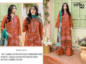 semi stithed JT-195 A COTTON UNSTITCH COLLECTION SUPER HIT COLOUR