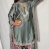 stitched Launching New  Đěsigner Party Wear Look top with farshi salwar