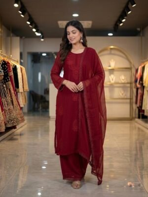 stitched  AK New Launching  Desingner Party Wear Look Collection