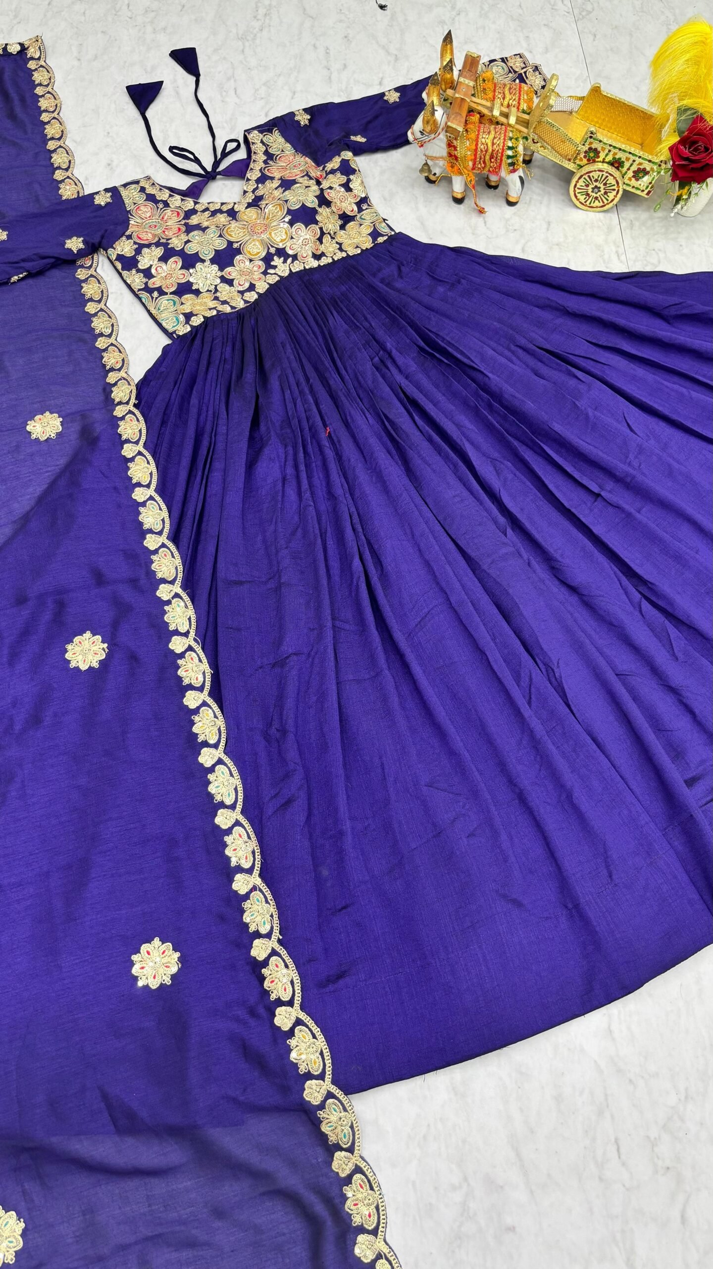 stitched AK-176 AK Creation is Launching New Festival Long Gown & Duptta - Image 4