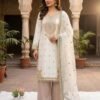 stitched   MAHIRA KHAN INSPIRED SEQUENCE EMBROIDERY WORKED TOP, PLAZZO AND DUPATTA