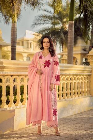 stitched SHIVAM COLLECTION PRESENT WOMEN'S HEAVY COTTON BUTTI KURTA SETS  RUHIKA