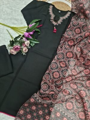 Alternative view of stitched SHIVAM COLLECTION PRESENT SAPNA PURE VISCOSE CHANDERI WITH SEQUENCE EMBROIDERY WORK