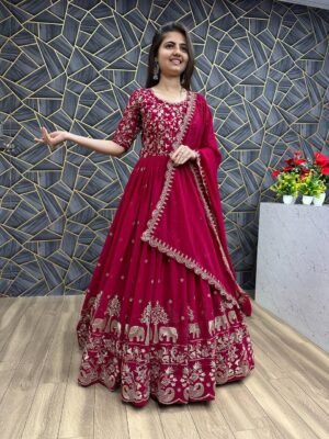 stitched gown  AK-108  AK Creation is Launching New Festival Gown