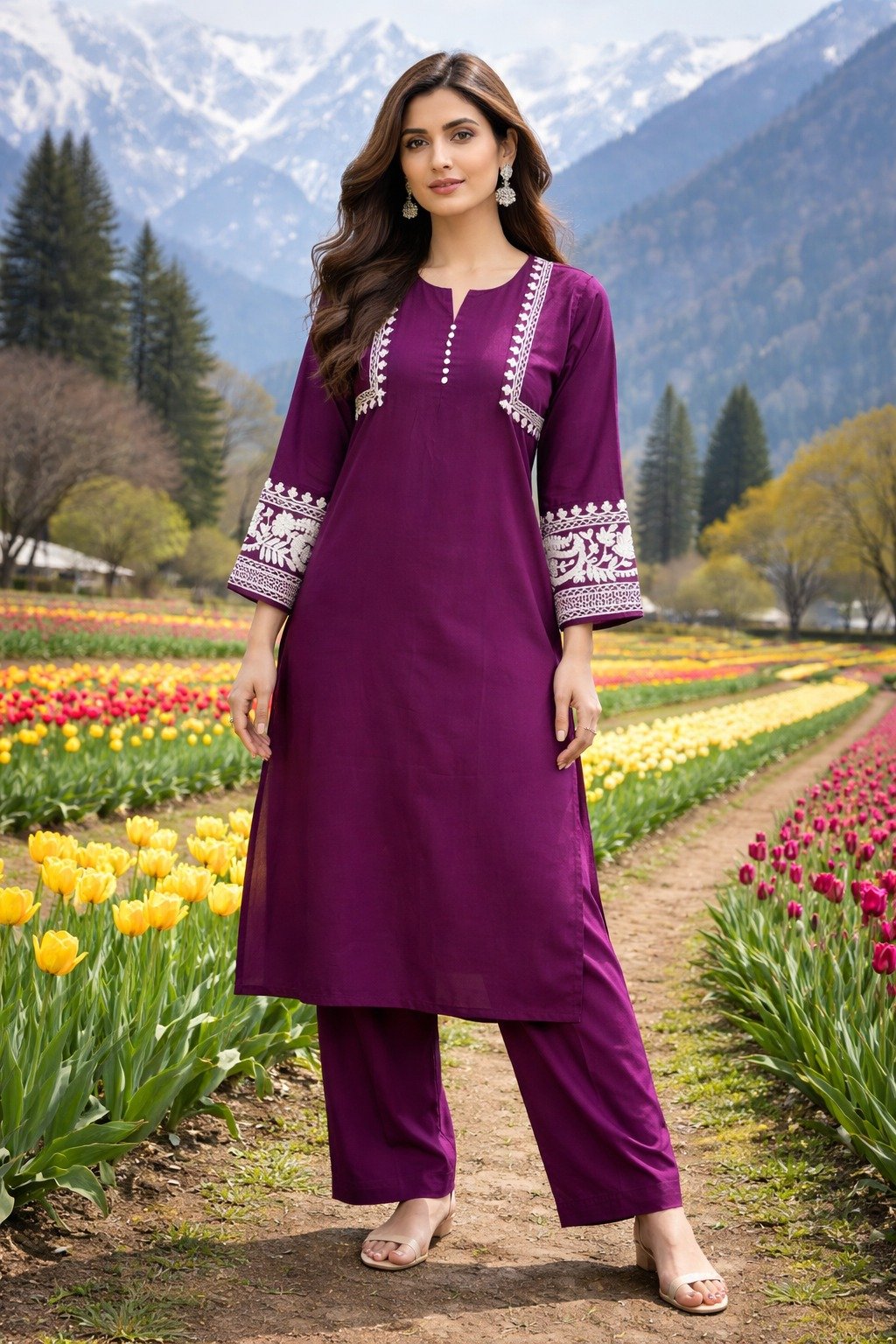 stitched Revaa Creation Exclusive: Kashmiri Work Two Pis Collection Catalogue: AK-002