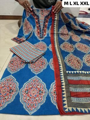 Alternative view of stitched Featuring beautiful embroidery with suqes Heavy  Suit which is beautifully decorated  It is paired with matching pants