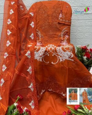 Alternative view of semi stitched Brand Name :- Saniya Trendz Catalouge Name : Elaf vol -27  D NO. :- 27002 Colours