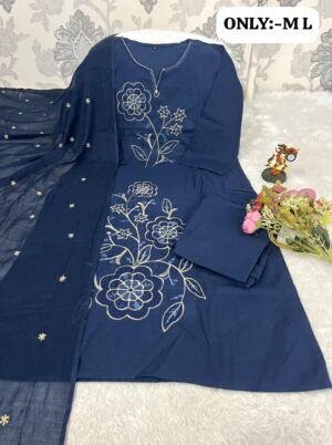 Alternative view of stitched WEAR IT LOVE IT SHARE IT BEAUTIFUL KURTI WITH PANT & DUPATTA SET