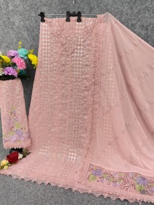 Alternative view of semi stitched MAH-E-ROOH  DESIGN NO : 5207