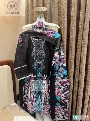 Alternative view of stitched MARIA.B PRESENTS  NAME:- STITCH VOL-71  READYMADE COLLECTION  PRINTED COTTON STITCHED WITH STITCHED COTTON BOTTOM AND COTTON DUPATTA