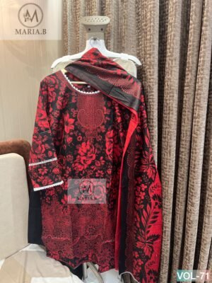 stitched MARIA.B PRESENTS  NAME:- STITCH VOL-71  READYMADE COLLECTION  PRINTED COTTON STITCHED WITH STITCHED COTTON BOTTOM AND COTTON DUPATTA