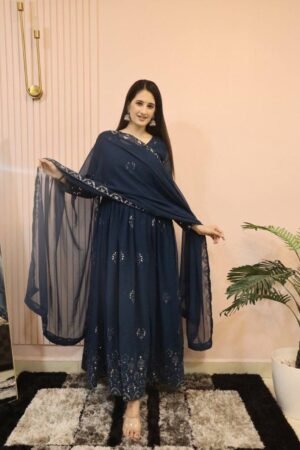 stitched  (AK-G55)  New Colour  Anarkali suit 3 pair