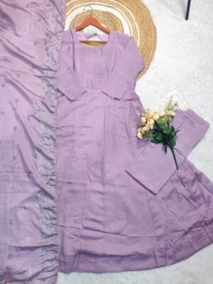 Alternative view of stitched Today We Are Launching Party Wear Kurati with Pent and Dupatta Readymade Collection KB-024