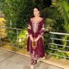 stitched PRESENTING 3 PIECE STYLISH KURTI, PLAZOO AND DUPATTA WITH BEAUTIFUL EMBROIDERY SEQUENCE WORK