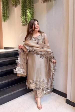 stitched THIS WEDDING SEASON, TRY OUR DESIGNER EMBROIDERED CUT WORKED SUIT ⁠ CODE :-AK-464