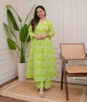 stitched Launching designer Co-ord set in Aline pattern paried with Ankle length Reyon Pant Giving perfect outfit and deliberate choice about your look.