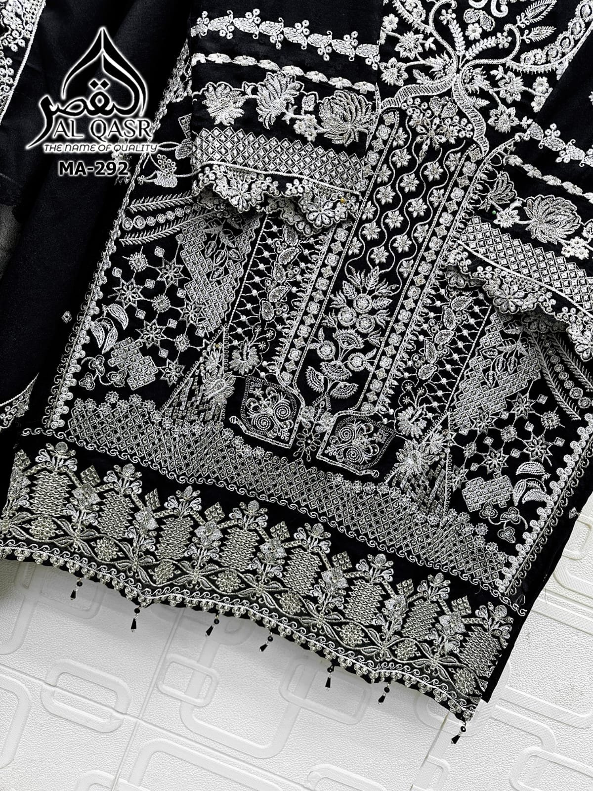 stitched HEAVY STAR GEORGETTE WITH EMBROIDERY WORK AND HAND-KHATLI WORK LATKAN BEAUTIFUL - Image 4