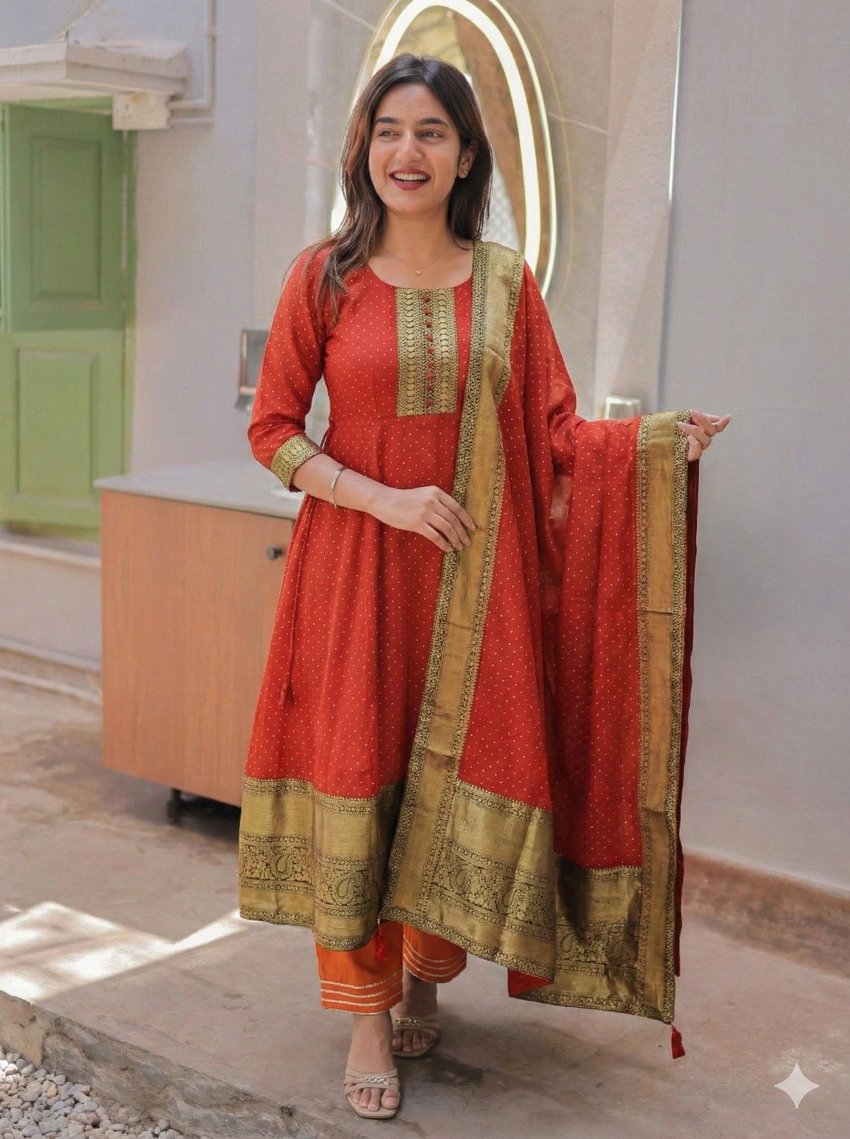 stitched LAZUKI FASHION LF-DHINGALI Present New Arrivals Premium Quality Hot Selling Gown - Image 4
