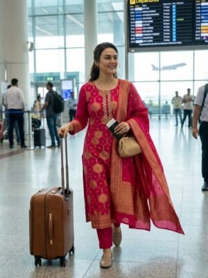 stitched Launching New  Đěsigner Pure Banarasi Jequard Wiving Top With Pent & Dupatta Set  CODE:- PREETY