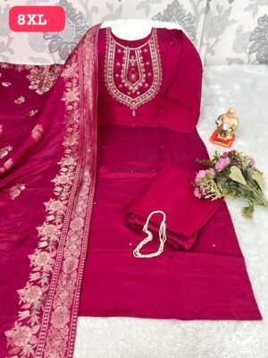 Alternative view of stitched Get ready for your brunches, weekend getaways and vacays with our newly launched #MARRIAGE SEASON COLLECTIONS#   *HAND WORK  KURTI WITH  DUPATTA PENTS SET WITH HEAVY WORK*